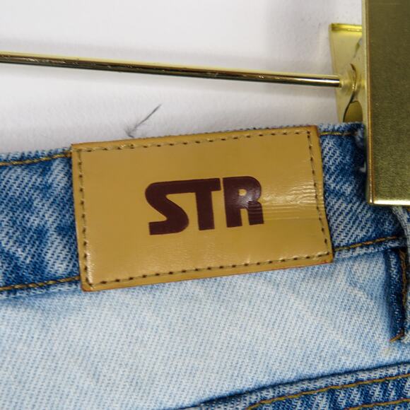 ASOS Stradivarius STR Two Tone High Rise Straight Leg Tapered Jeans Size 2 - Picture 4 of 8